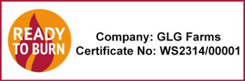 Ready to Burn certified logo – GLG Farms, Certificate No. WS2314/00001
